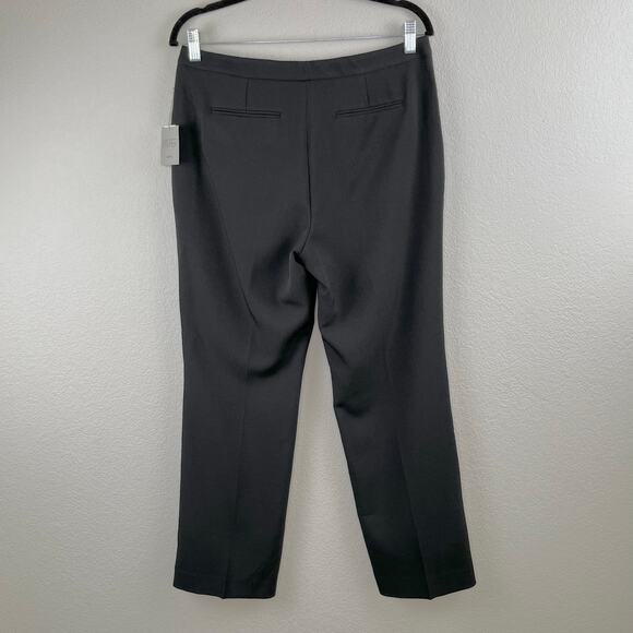 Kasper Black Stretch Crepe Straight Leg Mid-Rise Flat Front Trouser Pants 6 NWT - Picture 14 of 14